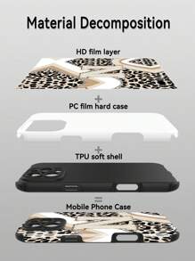 WeiMi 1 件新款时尚浪漫字母 N 图案防震软 TPU+硬 PC 二合一手机壳，适用于 Apple iPhone 16/16 Plus/16 Pro/16 Pro Max - 彩色 - 查看 5