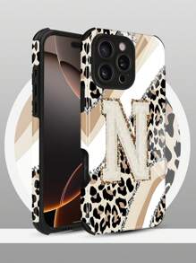 WeiMi 1 件新款时尚浪漫字母 N 图案防震软 TPU+硬 PC 二合一手机壳，适用于 Apple iPhone 16/16 Plus/16 Pro/16 Pro Max - 彩色 - 查看 2