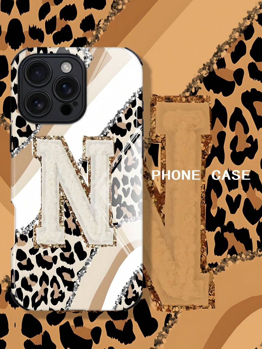 WeiMi 1 件新款时尚浪漫字母 N 图案防震软 TPU+硬 PC 二合一手机壳,适用于 Apple iPhone 16/16 Plus/16 Pro/16 Pro Max - 彩色 - 查看 1