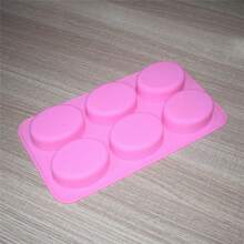 Six Hole Oval Silicone Mold, Six Hole Rectangular Silicone Mold, Handmade Soap Mold, Thickened Material, Easy Demolding, High Temperature Resistant Handmade Creation Mold, Suitable For Handmade Soap, Candles, Gypsum, Dropper And Other Handmade Crafts - Pink - View 15