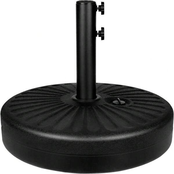 50Lbs Patio Umbrella Base, Outdoor Umbrella Stand Water Filled Stand, Market Patio Outdoor Heavy Duty Umbrella Holder (Black)