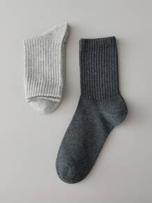 5 Pairs/10 Pairs Men's Neutral Mid-Calf Socks, High Elasticity, Antibacterial & Odor-Resistant, Solid Black/White/Gray Simple Cotton Socks Suitable For Casual, Daily, And Business Wear