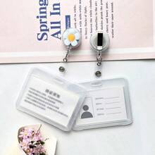 3D 5-Petal Flower Nurse Badge Reel, Retractable Badge Reel ID Holder, Suitable As Gift For Nurses, Doctors, Medical Staff, Hospital Office Workers