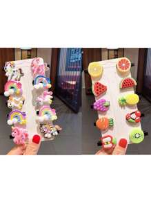 14pcs Purple Hair Accessories Set Including Hair Clip, And Hair Ties Cute - Purple - View 3