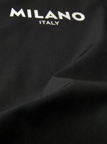 男士夏季短袖 Polo 衫，字母印花时尚休闲衬衫