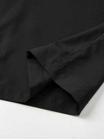 Kortärmad sommarpikétröja för män, moderiktig fritidsskjorta med bokstavstryck