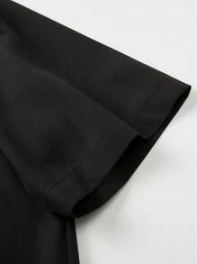 男士夏季短袖 Polo 衫，字母印花时尚休闲衬衫