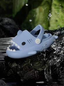 Wuxi lateness time co., ltd 儿童户外卡通鲨鱼设计防滑拖鞋凉鞋，幼儿男童可爱夏季拖鞋