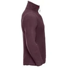 Russell Europe Mens 1/4 Zip Outdoor Fleece Top (Burgundy) - 100% Polyester - Burgundy - View 3