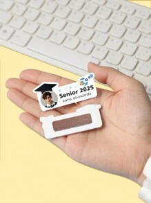 Back To School 1 Personalized Badge - Do Photo And Name Badge - Magnetic Badge - Nurse Student Badge - Custom ID Holder - Cute Badge - Teacher Gift - Nurse Gift - Doctor Gift - Student Gift - Lover Gift - Mother's Day - Father's Day - Graduation Cap-Birthday Or Anniversary Souvenir-My Name. - My Profession - Couples Gift - Best Gift For Mom, Dad, Wife, Husband, Girlfriend, Boyfriend- Graduation Brooch. - Graduation Gift