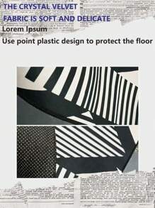 Bohemian Black And White Kitchen Rug, Farmhouse Style Washable Non-Slip Mat For Dining Room, Entryway, Laundry Room, Office - Multicolor - View 5