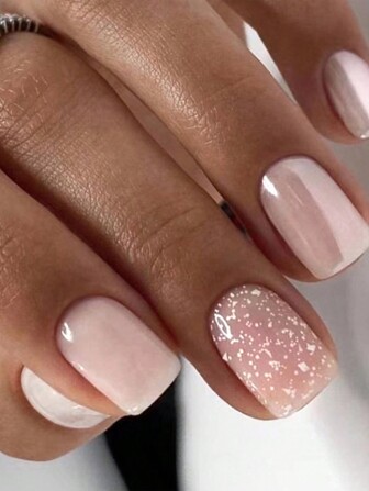 24pcs Short Square Press-On Nail Set, Minimalist Solid Color False Nails, Elegant Nail Art Decorations, Suitable As Gifts For Friends, Relatives And Classmates. Nail Care Products