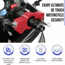 1pc Motorcycle Brake Lock, Anti-Theft Handlebar Lock, Aluminum Alloy Motorcycle Throttle Lock - Multicolor - View 3