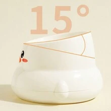 1pc Fashionable Duck Pattern Pet Bowl - High Foot Anti Slip - Protects Pet Neck Neck, Suitable For Cats And Dogs - Diagonal Opening For Convenient Cat/Dog Food Consumption, Making Cat Eating More Ritualistic, Pet Feeder - Cat Bowl/Dog Bowl