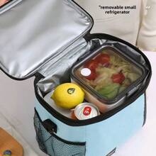 1 件户外野餐隔热 PEVA 冷藏袋，防水大容量午餐盒袋，背包/斜挎包