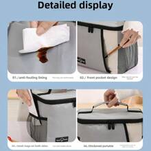 1 件户外野餐隔热 PEVA 冷藏袋，防水大容量午餐盒袋，背包/斜挎包