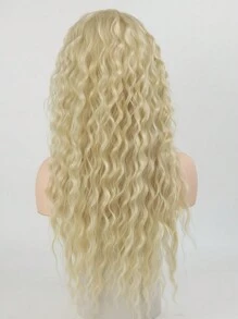 European-American Glamorous Golden Curly Long Wig, Suitable For Women, Natural Looking Soft Synthetic Hair