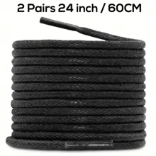 2 双厚圆形打蜡鞋带，男女通用替换鞋带 - 彩色 - 查看 17