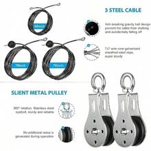 Cable Pulley System Home Gym Fitness Equipment Weight Cable Pulley System Machine Attachment For Lat Pulldown Arm Workout - black1 - View 4