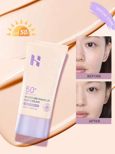 HOLIKA HOLIKA SPF50+ PA++++ Sunscreen | Moisturizing & Brightening | Soft Apricot Color, Skin-Friendly || Create Transparent & Radiant Complexion | 60ml (2.02 Fl Oz) | Korean Cosmetics