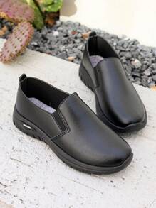 รองเท้ากีฬาแฟชั่นสำหรับผู้หญิงใส่เป็นกิจวัตร สบายสำหรับเดิน ขณะเดินทางไปทำงาน - สีดำ - ดู 3