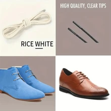 2 双厚圆形打蜡鞋带，男女通用替换鞋带 - 彩色 - 查看 8