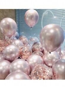 30 piezas de globos de confeti metálicos para decoración de fiesta de cumpleaños, boda y celebración de aniversario - Multicolor - Ver 13