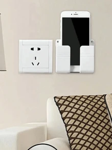 Wall Mounted Mobile Phone Charging Case Holder, Adhesive Remote Control Base, No Drilling Wall Storage Rack Base Wholesale