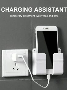 Wall Mounted Mobile Phone Charging Case Holder, Adhesive Remote Control Base, No Drilling Wall Storage Rack Base Wholesale