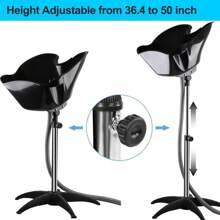 Portable Shampoo Bowl, Shampoo Basin Salon Sink With 1.5m Drain Pipe, Height And Angel Adjustable Mobile Hair Washing Basin For Home Salon Hairstylist Use Bathroom Decor Summer - Black - View 4