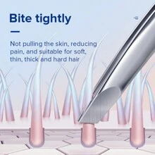 LLANO Colorful Tweezer For Eyebrow And Fine Hair , Hair Remover Hairs Puller, Stainless Steel Makeup Tools/Silver Straight Tip