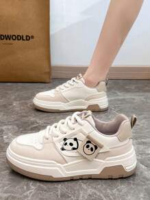 2024 Nowa Jesienna Koreańska Wersja Ins Oddychające Białe Trampki, Niskie Buty Casualowe Płaskie Platformy Dla Kobiet