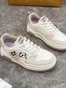 2024 Nowa Jesienna Koreańska Wersja Ins Oddychające Białe Trampki, Niskie Buty Casualowe Płaskie Platformy Dla Kobiet