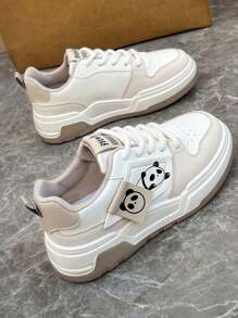 2024 Nowa Jesienna Koreańska Wersja Ins Oddychające Białe Trampki, Niskie Buty Casualowe Płaskie Platformy Dla Kobiet