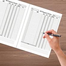 Bill Tracker Notebook: Monthly Bill Payment Tracker Book To Track Your Personal Expenses Budget Finance Planner & Payments Checklist Organizer - Brown - View 7