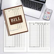Bill Tracker Notebook: Monthly Bill Payment Tracker Book To Track Your Personal Expenses Budget Finance Planner & Payments Checklist Organizer - Brown - View 5