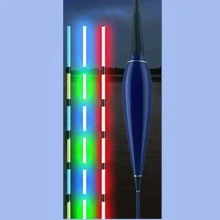 2 件装电子浮标醒目夜光咬钩变色鲫鱼渔具夜钓浮标 - 藍色 - 查看 1