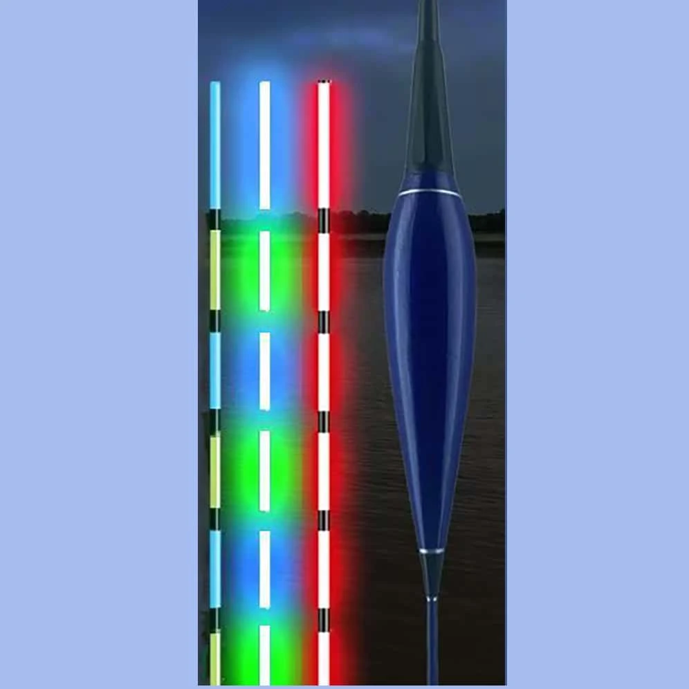 2 件装电子浮标醒目夜光咬钩变色鲫鱼渔具夜钓浮标 - 藍色 - 查看 1