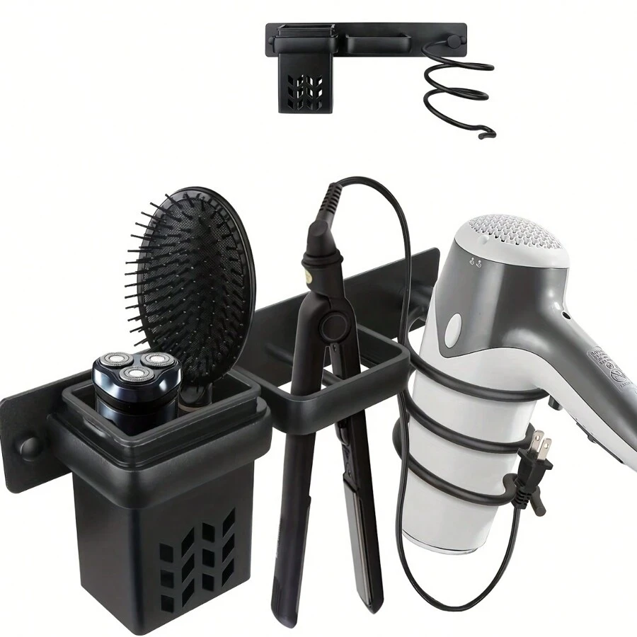 Hair Dryer Holder Rack Multi-Functional Hair Straightener Holder Organizer Storage Holder Wall Mount