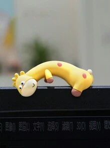 1pc Cute Desktop Computer Decor Girraffe Ornament, Home Office Accessory, Car Interior Decoration