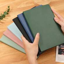 A5 Soft Leather Notebook, 120 Pages, Office Stationery, Waterproof Cover, Comfortable Touch, Hot Selling