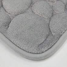 1 Set Of Solid Color Simple Bathroom Water-Absorbing And Non-Slip Floor Mat Stone Pattern, Comfortable And Soft, Three-Piece Set Back To School