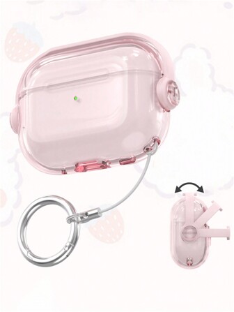 可爱防摔创意支架透明耳机保护套，兼容 1/2/3/4 Pro 3，软壳兼容 2 Pro，带锁防丢保护套