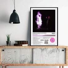 1 件英雄恶棍（未来）海报流行音乐专辑帆布画印刷客厅墙壁艺术俱乐部家居装饰礼物可选画框