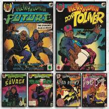 1 件英雄恶棍（未来）海报流行音乐专辑帆布画印刷客厅墙壁艺术俱乐部家居装饰礼物可选画框