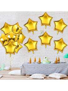 10pcs 18" Star Shaped Balloon, Holiday Celebration, Birthday Party, Wedding, Engagement, Valentine's Day, Anniversary Decoration - Multicolor - View 9