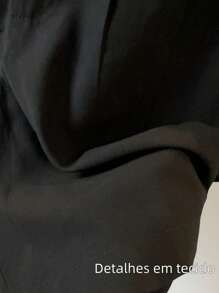 ISADORA MODA WOMEN'S LINEN BERMUDA SHORTS WITH POCKETS, ELEGANCE AND - Black - View 3