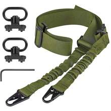 SMART TREE Tactical 2 Point Gun Sling Shoulder Strap Sling W/ 2Pcs MLOK QD Sling Swivel Set Perfect Tactical Accessories For Hunting Shooting - Army Green - View 7