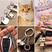 68pcs Jump Rings For Jewelry Making, O-Ring Connectors, Double Loop, Forked Jump Rings, Tiny Key Rings, For Necklaces, Bracelets, Earrings, DIY Crafts, Car & Office Key Accessories