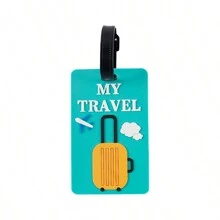3pcs/Set Holiday Style PVC Soft Rubber Luggage Tags, Practical Luggage Accessories Easy To Identify Luggage & Backpacks, Card Sleeve For Name Writing To Prevent Loss, Lightweight, Suitable As Party, Family, Christmas, Halloween, Birthday Gifts Bag For School School Accessories School Stuff - Multicolor - View 4